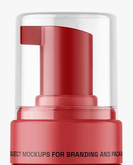 Matte Foam Pump Bottle with Box Mockup