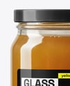 Glass Jar with Beef Bone Broth Mockup