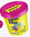 Two Matte Ice Cream Cups Mockup