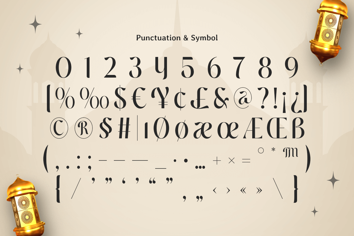 Jerusalem - Lavish Arabic Ramadan Font