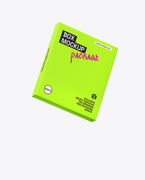 Paper Box in Hand Mockup