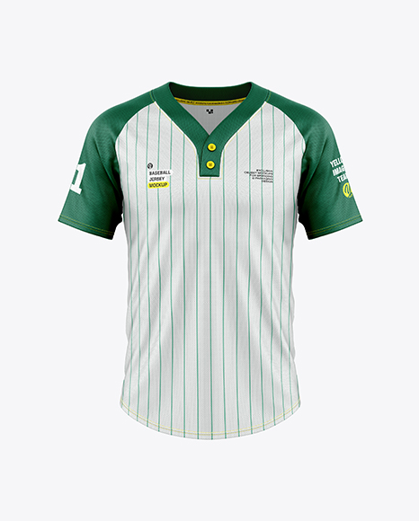 Baseball Jersey Mockup - Front View - Baseball uniform mockup
