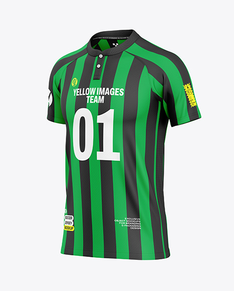 Soccer Jersey Mockup - Half Side View