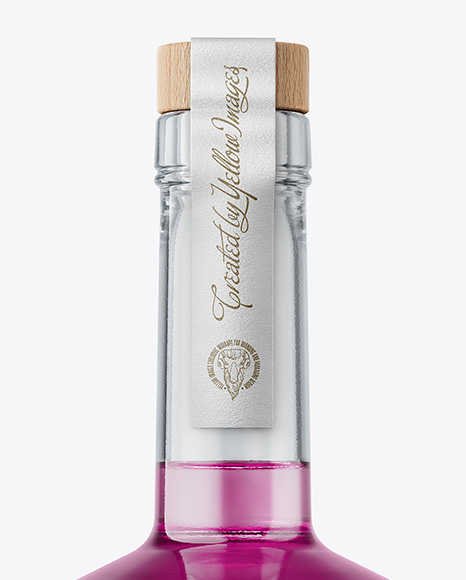Clear Glass Liquor Bottle Mockup