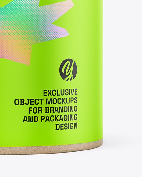 Kraft Paper Tube with Tea Mockup