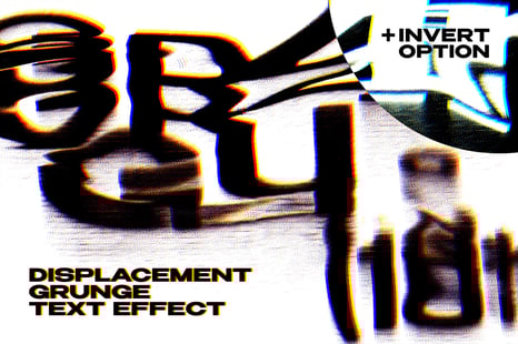 Displacement Grunge Text & Logo Effect - Add-Ons
