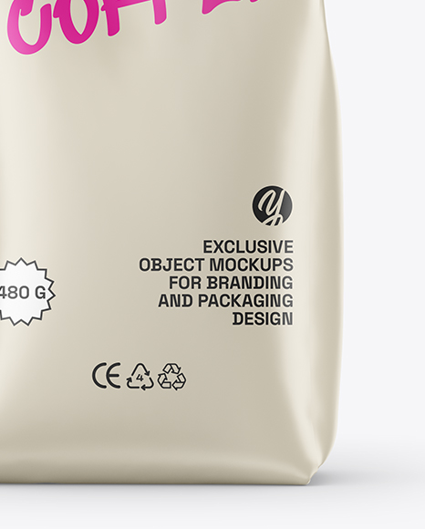 Matte Coffee Bag Mockup