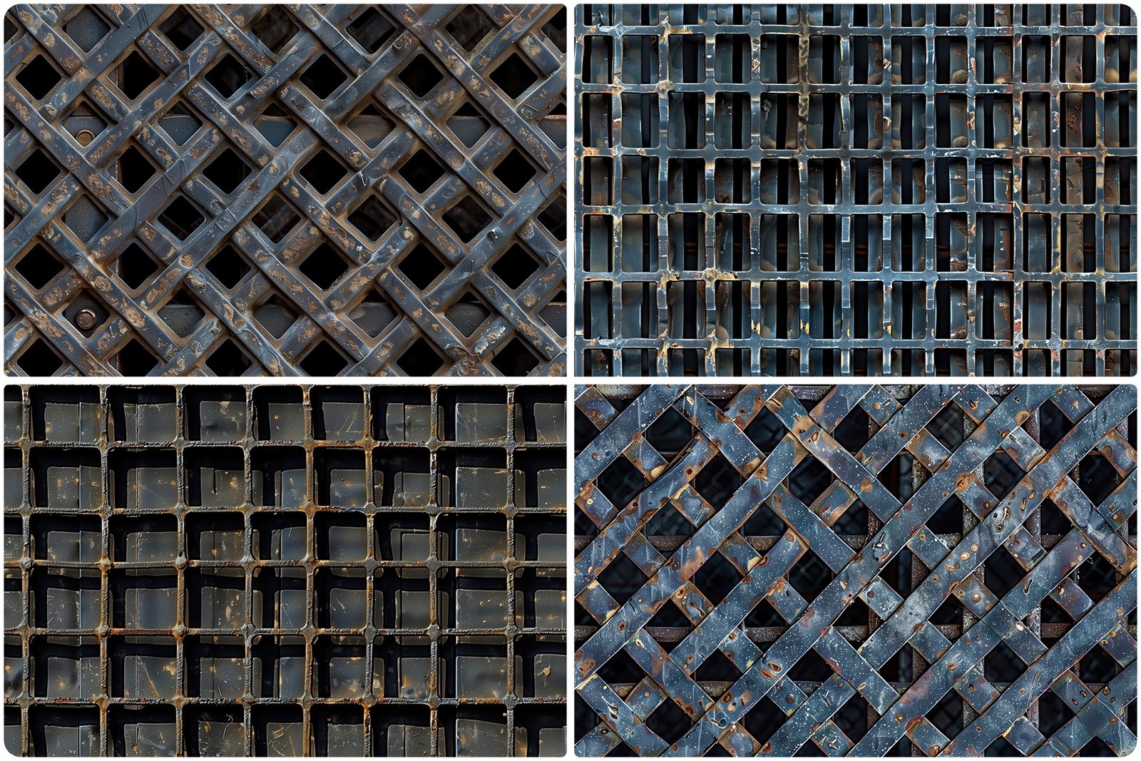 30 Metal Grate Texture Backgrounds