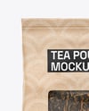 Kraft Pouch w/ Dry Black Tea Mockup