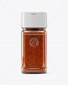 Square Glass Jar with Taco Seasoning Mockup