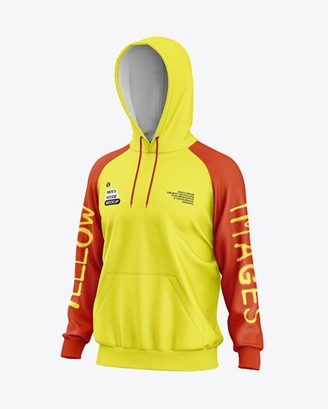Men's Hoodie Mockup - Half Side View
