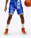 Black Woman Wearing Full Basketball Kit Mockup