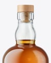 Whiskey Bottle With Glass Mockup