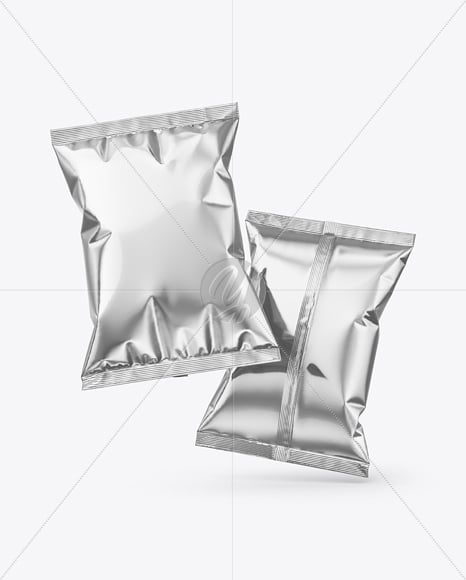 Metallic Snack Bags Mockup