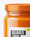 Glass Jar with Lobster Bisque Mockup