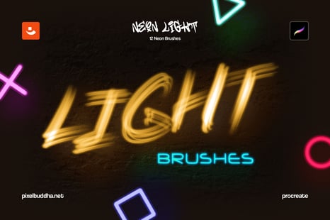 Neon Light Procreate Brushes - Procreate