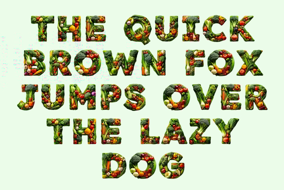 Vegetables Font
