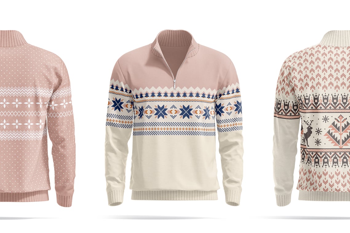 Quarter Zip Sweater Mockups Set