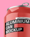 Aluminium Can With Glossy Finish Mockup