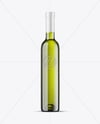 Green Glass White Wine Bottle Mockup