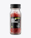 Small Glass Bottle with Saffron Threads Mockup