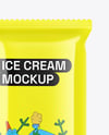 Glossy Flow Pack W/ Ice Cream Mockup