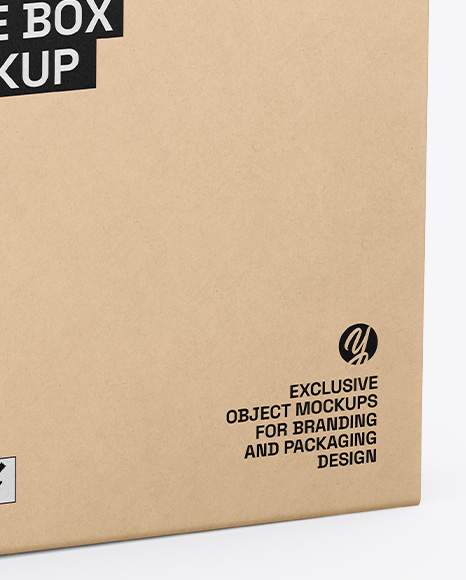 Kraft Slide Boxes Mockup – Half Side View