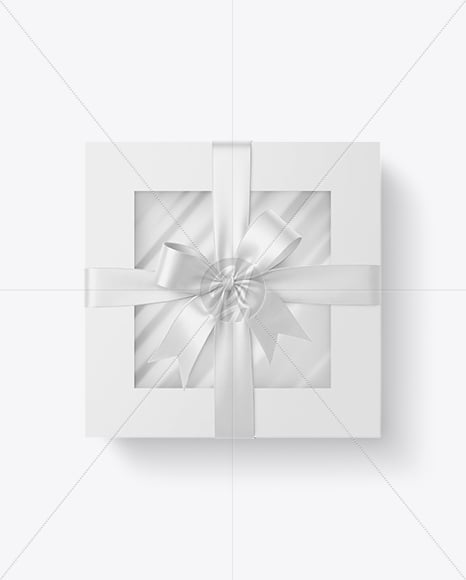 Gift Box With Bow Mockup