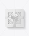 Gift Box With Bow Mockup