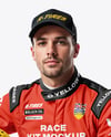 Man Wearing Racing Kit Mockup