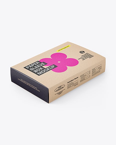 Kraft Paper Box Mockup - Cookie packaging mockup
