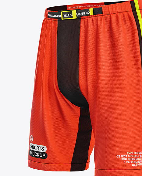 Shell Shorts Mockup - Half Side View
