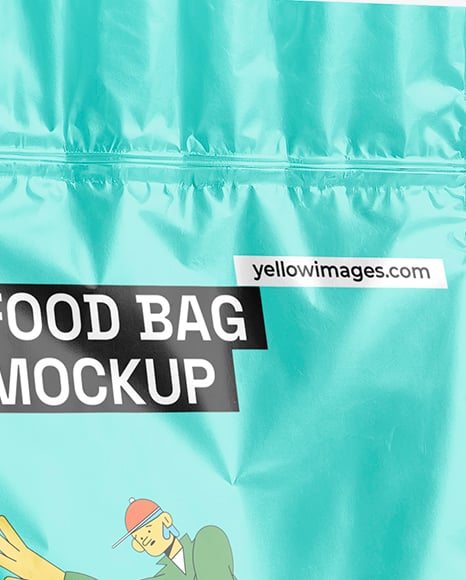 Glossy Food Bag Mockup