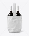 Canvas Tote Bag with Wine Bottles Mockup