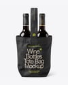 Canvas Tote Bag with Wine Bottles Mockup