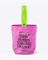 Canvas Tote Bag with Wine Bottles Mockup