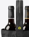 Canvas Tote Bag with Wine Bottles Mockup