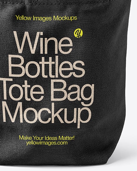 Canvas Tote Bag with Wine Bottles Mockup