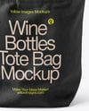 Canvas Tote Bag with Wine Bottles Mockup