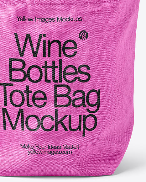 Canvas Tote Bag with Wine Bottles Mockup