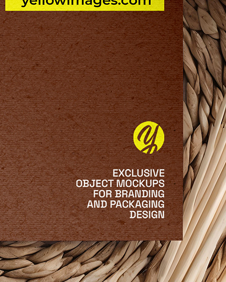 Greeting Card on a Woven Placemat Mockup