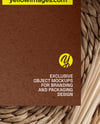 Greeting Card on a Woven Placemat Mockup
