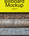 Billboard on a Brick Wall Mockup