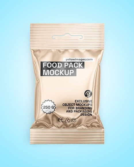 Glossy Metallic Package Mockup