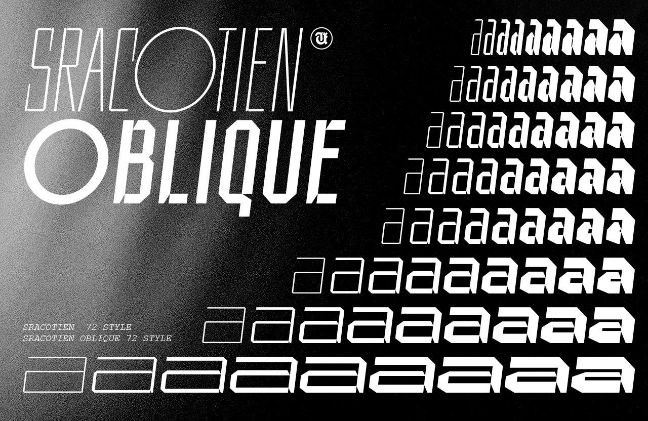UT Sracotien - A Modern Futuristic Super Family Font