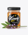Glass Jar with Sage Honey Mockup