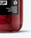 Glass Jar with Pickled Beets Mockup