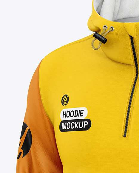 Men's Hoodie Mockup - Half Side View