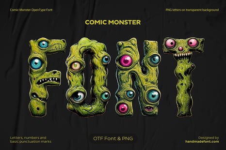Comic Monster Font - Weird font