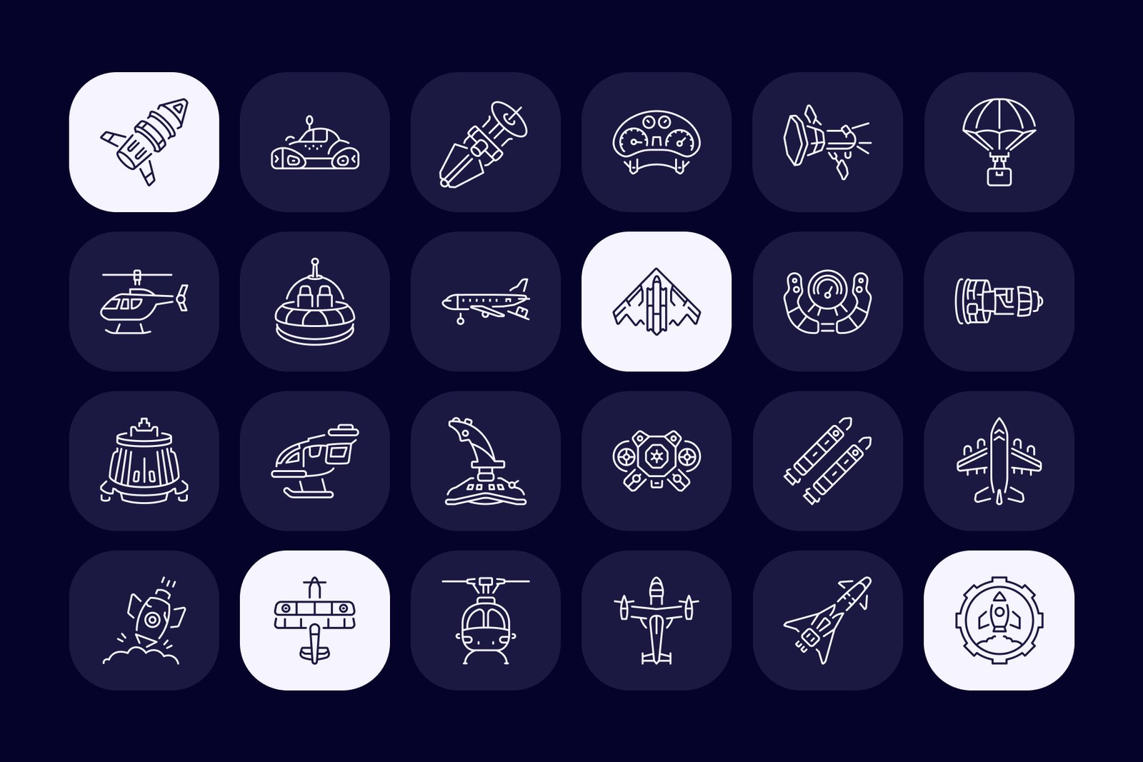 Aerospace Icon Art Set